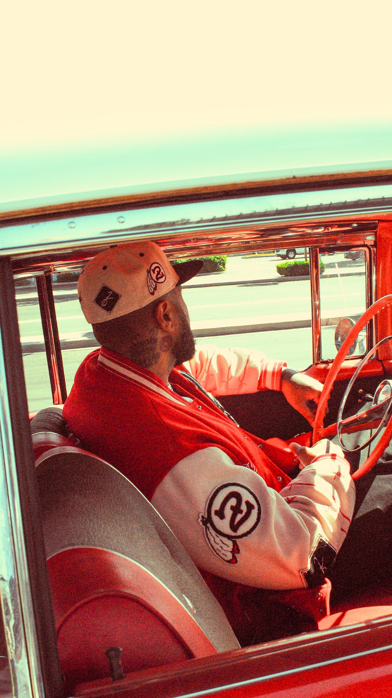 Fitted Hat (Cream/Black)