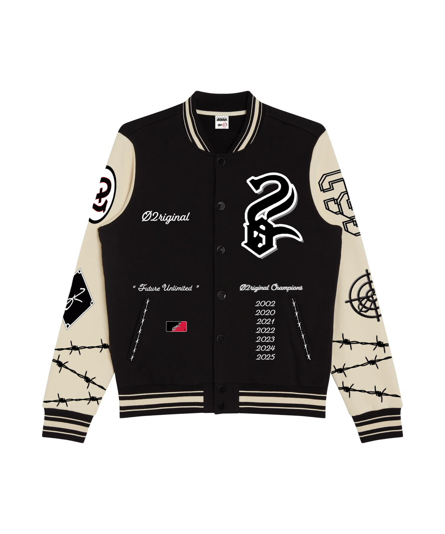 Ø2riginal Champions Varsity Jacket (Black/Cream)