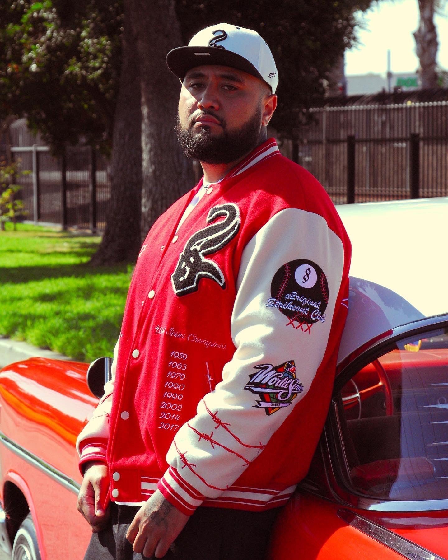 LA World Series Varsity Jacket (Red/Cream)